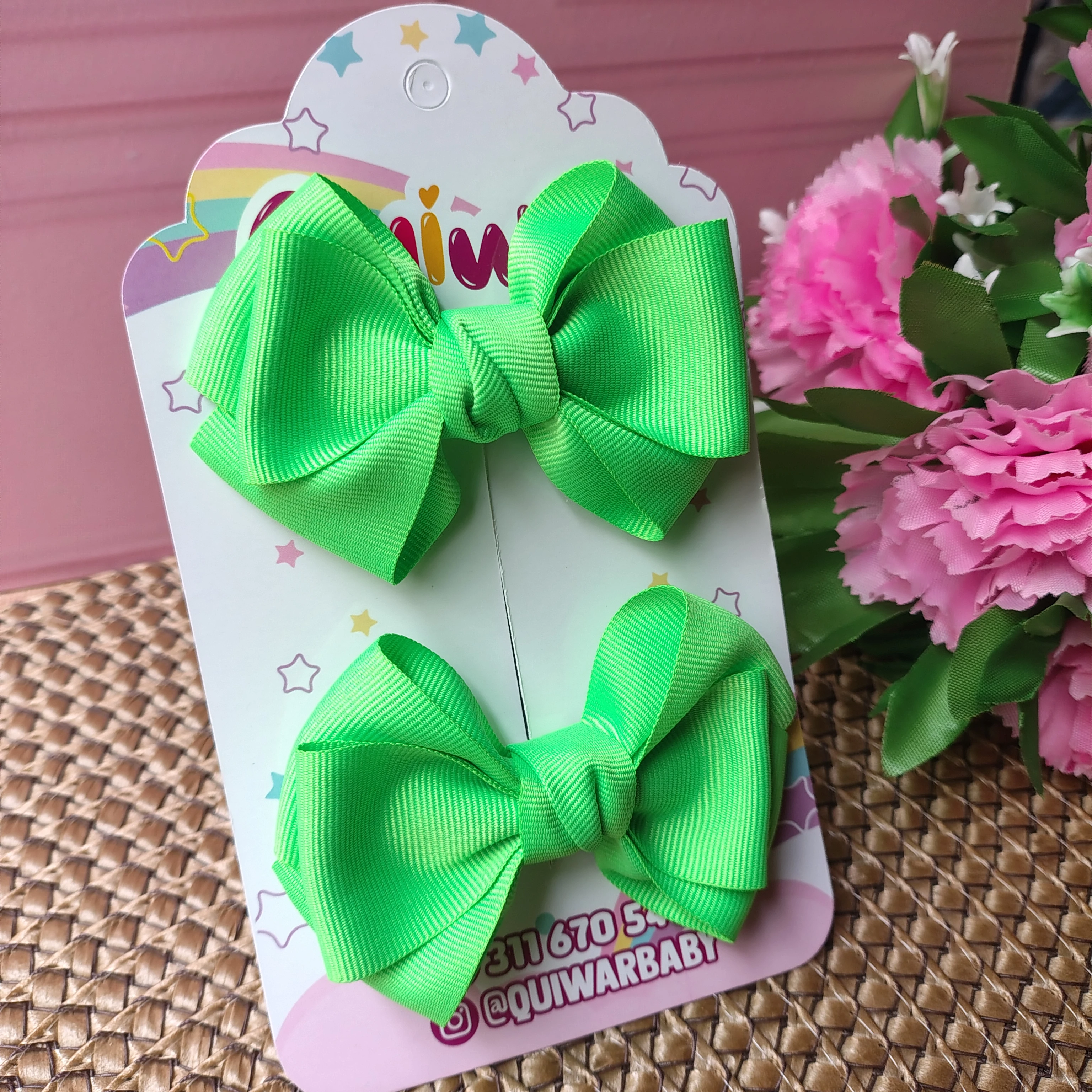 Lazo Arenosa verde neon par