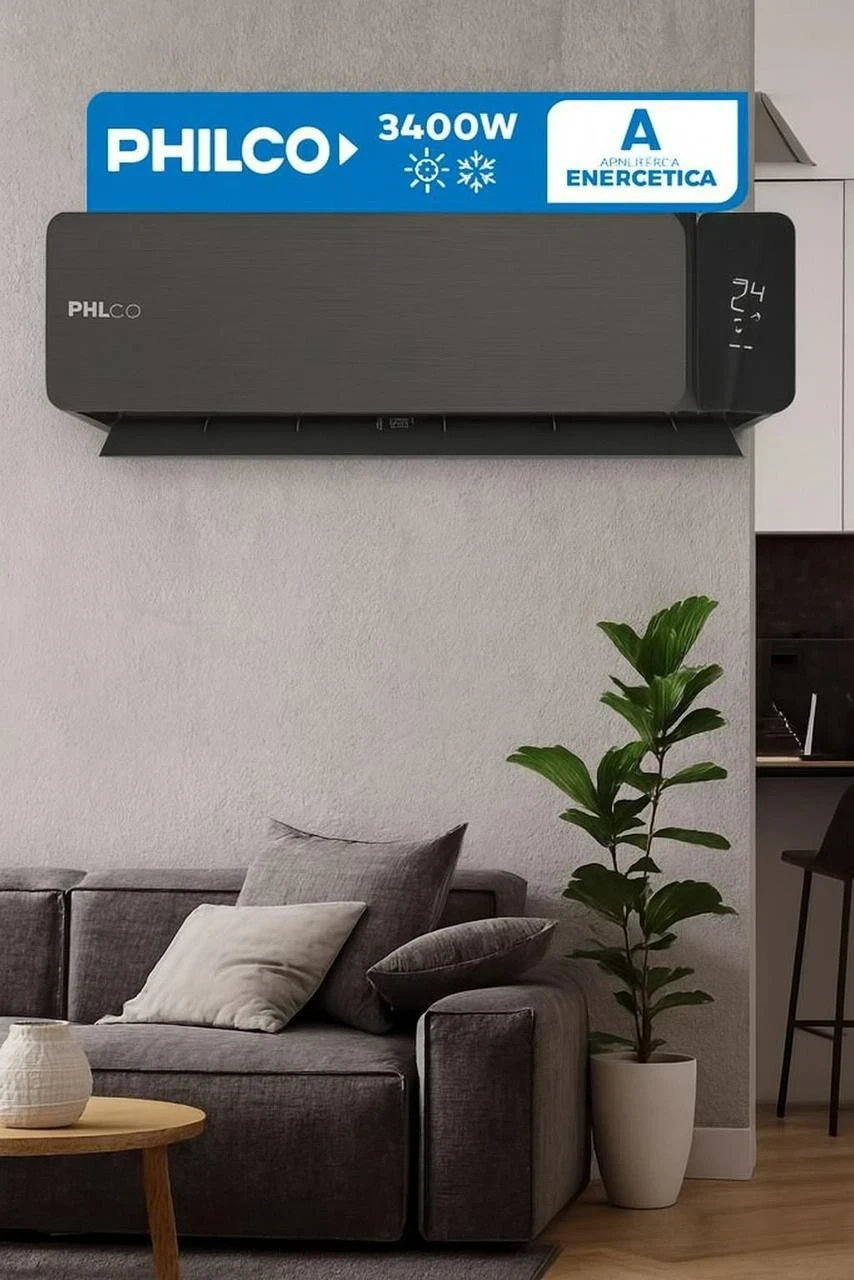 AIRE ACOND. PHILCO 3400W BLACK F/C MOD. PHBKS34HA6ANE ☀️*