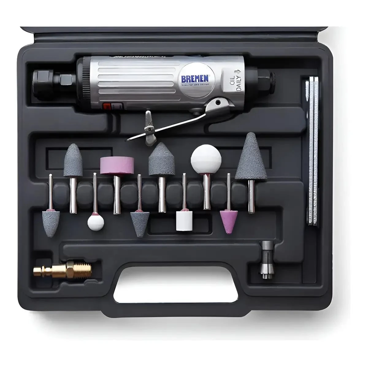 Amoladora Recta Neumática Matricería Kit 16pzs Bremen® 3030 3