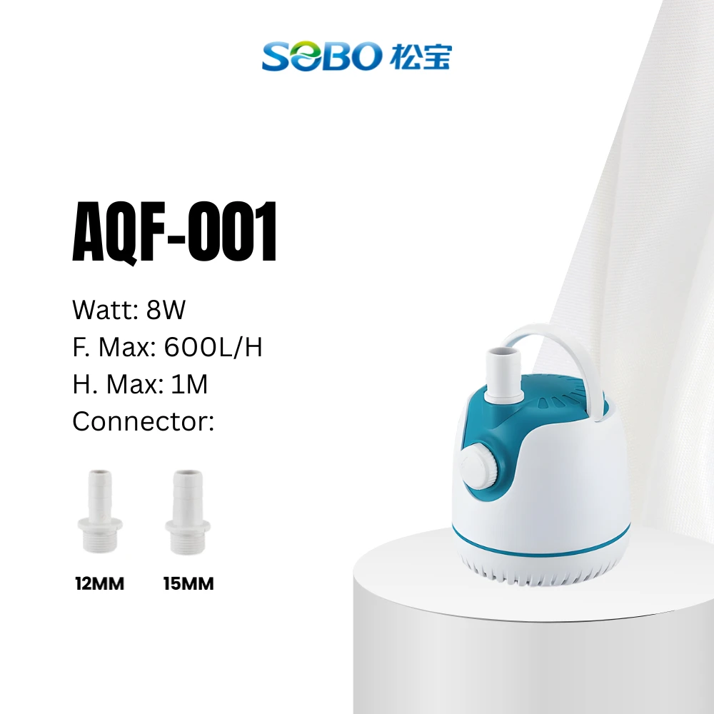 Bomba de Agua 1mt Sobo Aqf-001 8w 600l/h 2