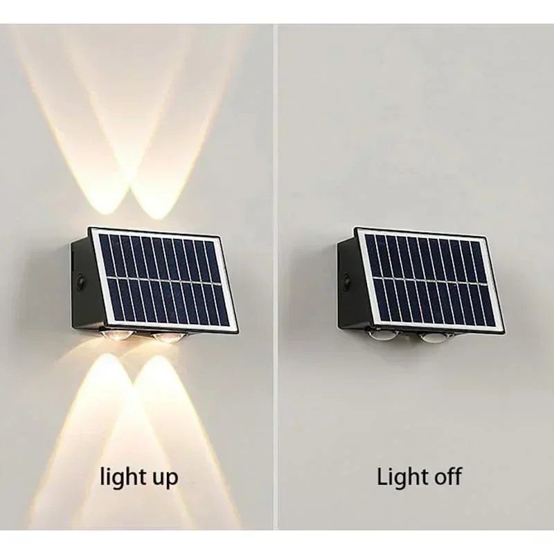 APLIQUE PARED SOLAR 1.3W NEGRO IP65 2