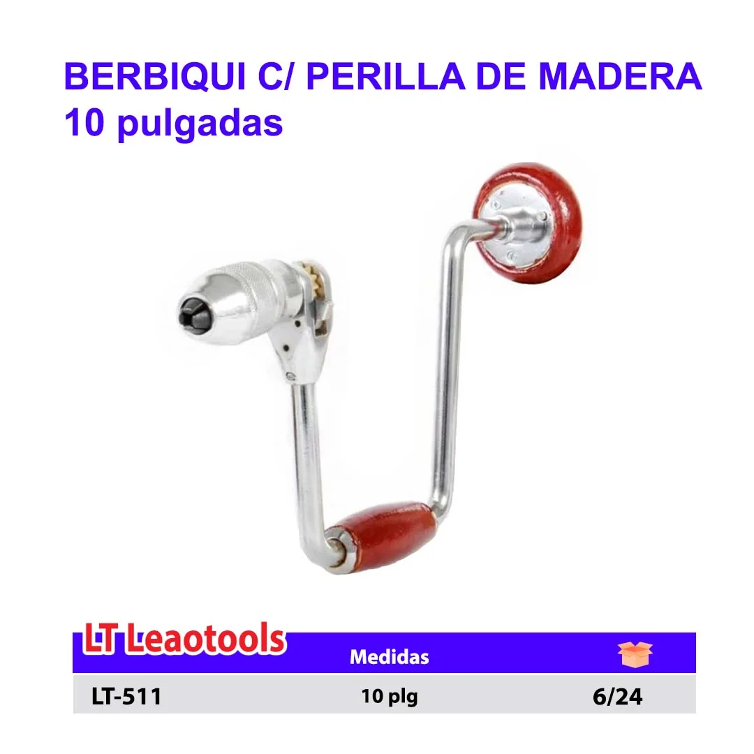 BERBIQUI CON PERILLA DE MADERA LT 10" 