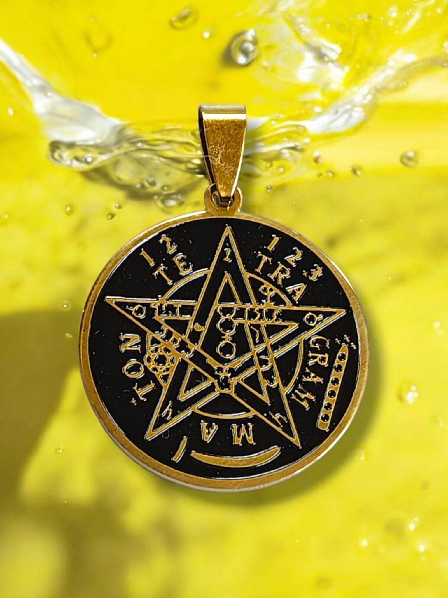 Dije Tetragramaton Fondo Negro