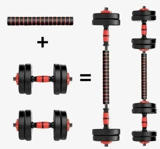 Set Mancuernas 20 Kg Barra Armable Ajustable 2