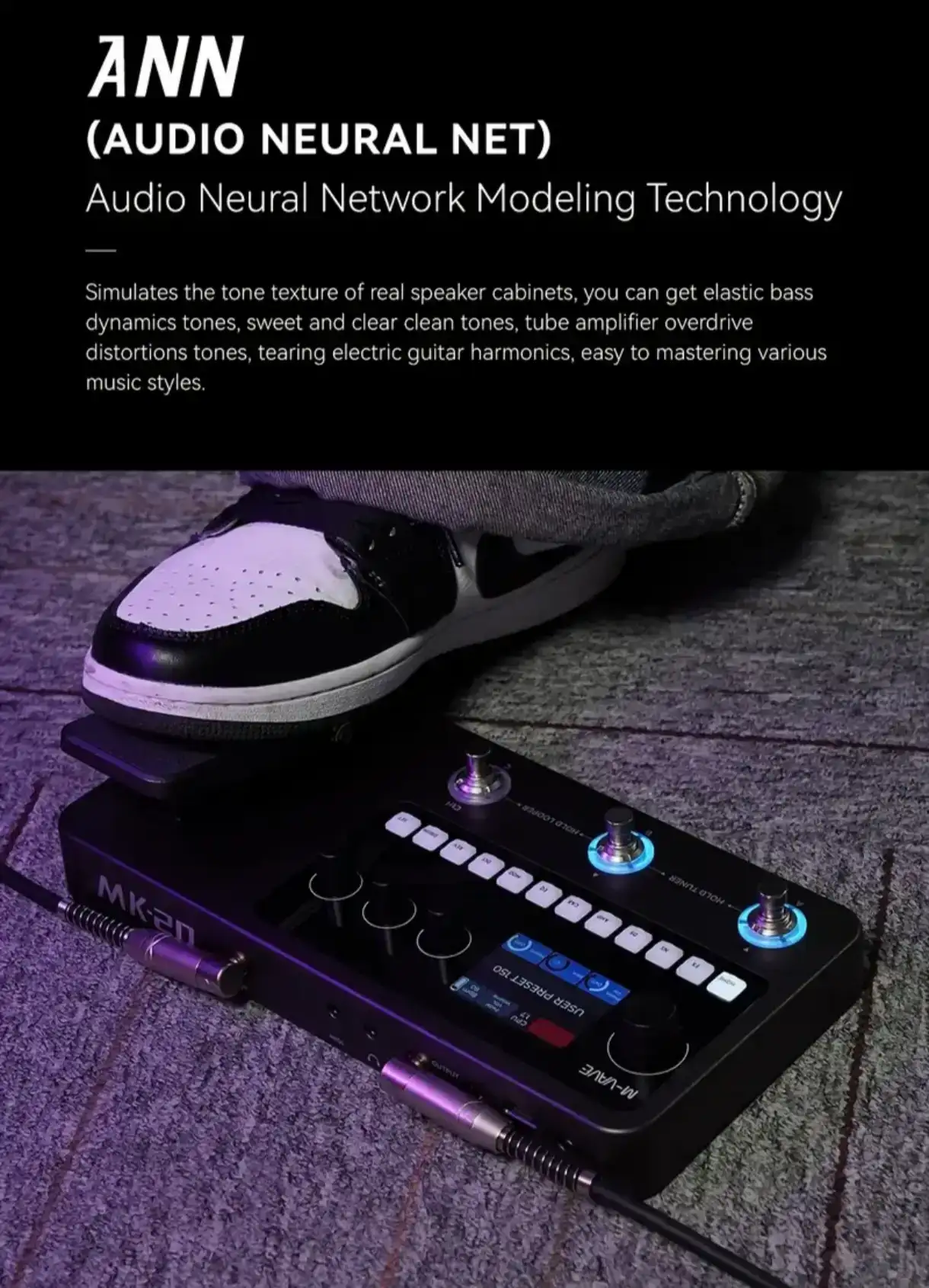 Pedal Multiefectos IR MVave MK20 con Pedal Expresión 