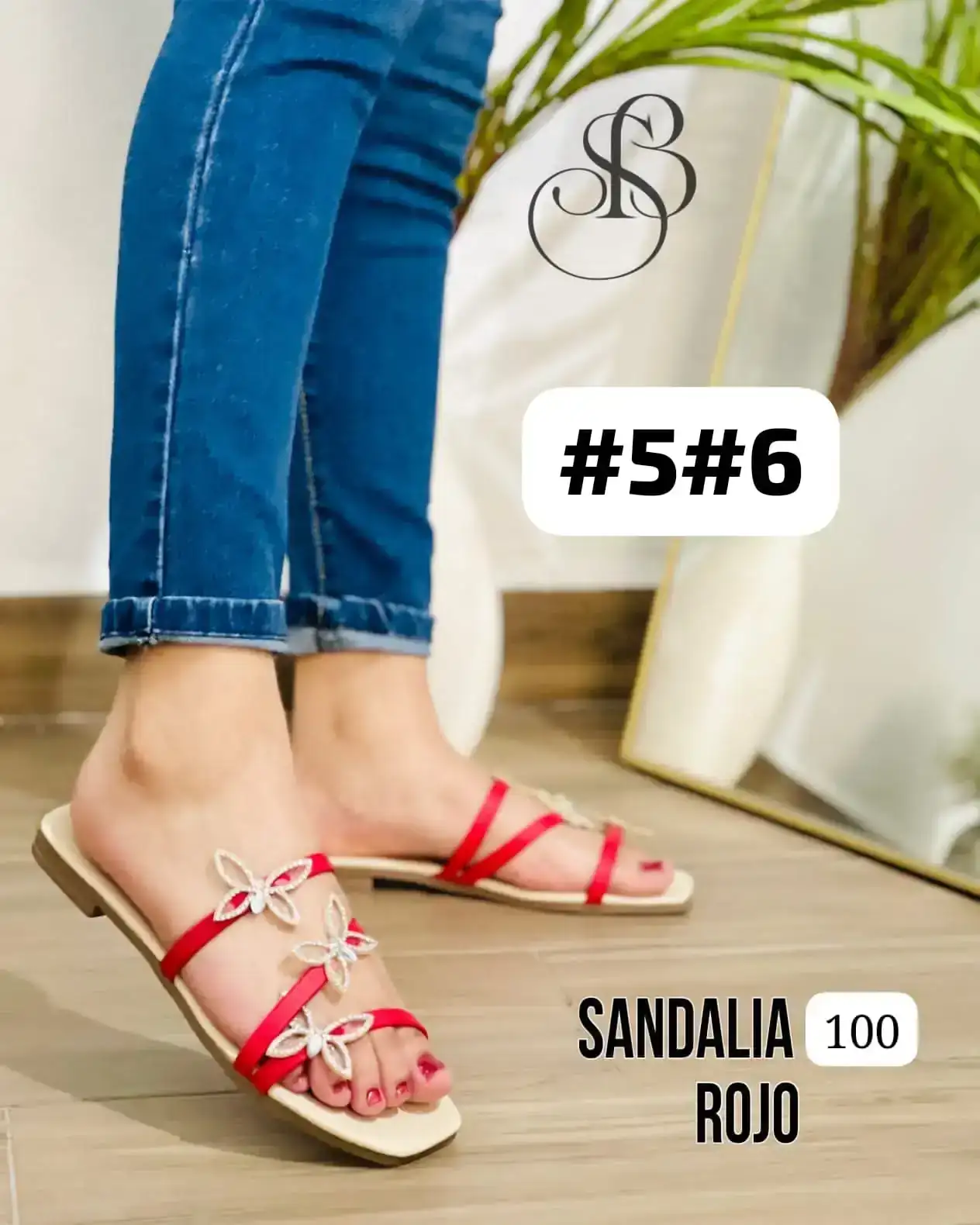 Sandalias Roja 3