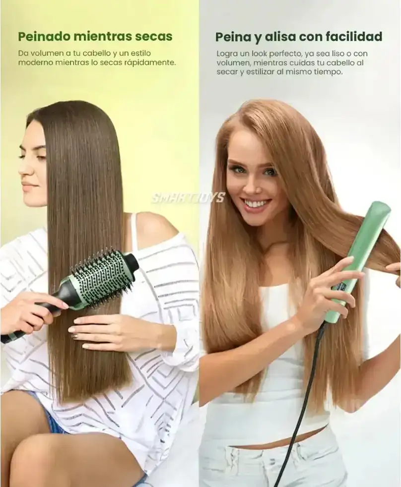 Combo 2 en 1: Plancha + Cepillo Secador  3