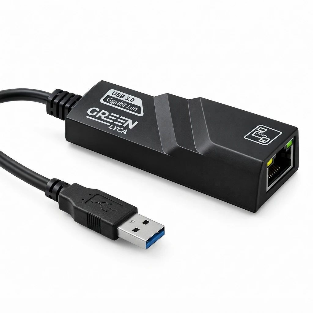 Adaptador Ethernet USB 3.0 a Gigabit 1000Mbps Green Lyca G-1345 | Electrónica Joma