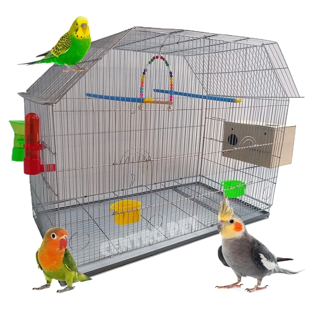 Combo Jaula Galvanizada Aves 80*40*60cm Com-80