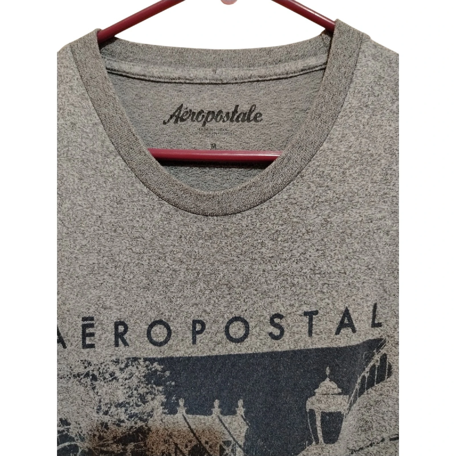 Playera Aeropostale talla M gris 4