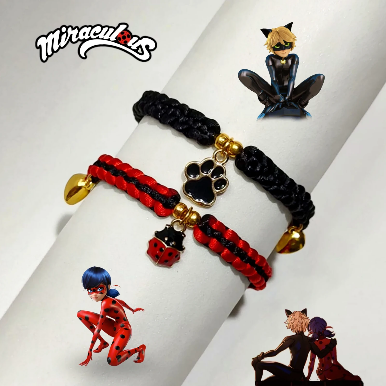 Dúo Pulseras de Cat noir y Ladybug 2