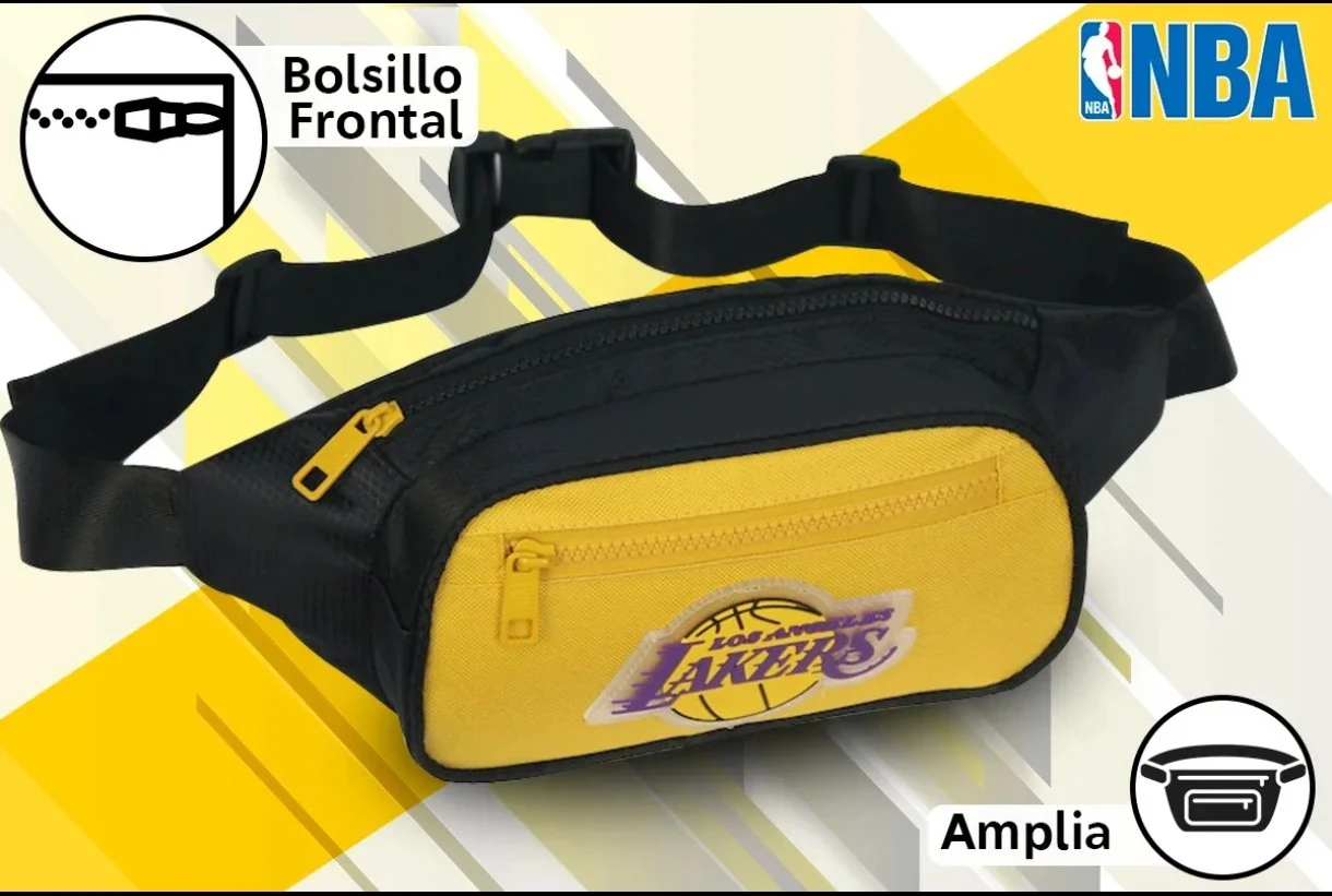 Riñonera NBA LAKERS negro amarillo 3