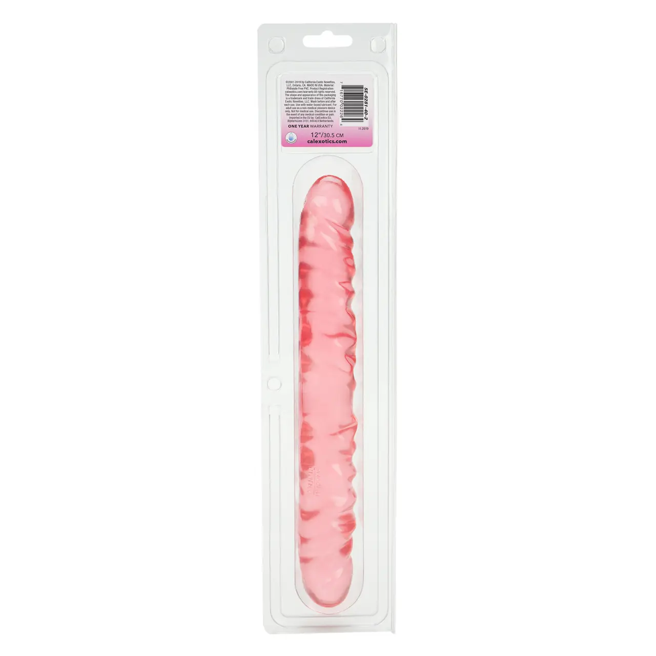 Veined Double Dong 12" - Pink 3