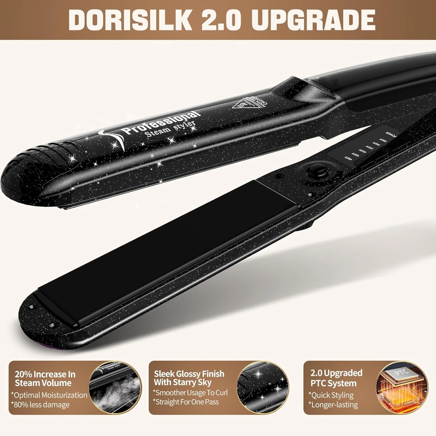 Plancha de cabello de vapor  Steam Styler 4