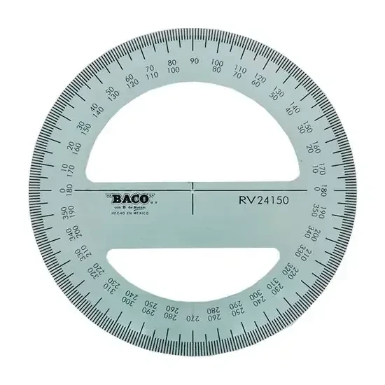 Transportador baco 360 grados plástico  2