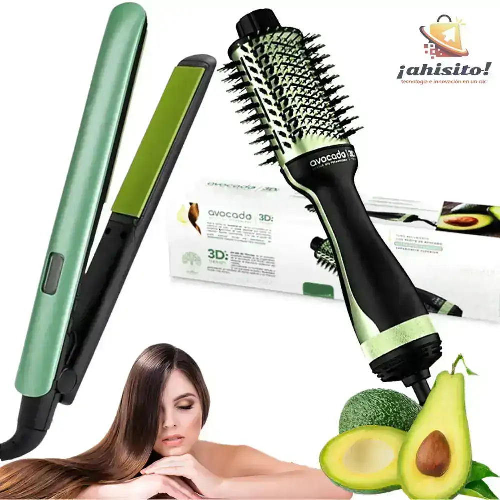 Combo plancha + cepillo secador 4 en 1 3