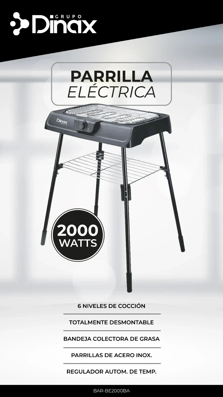PARRILLA ELECTRICA DINAX 2000W