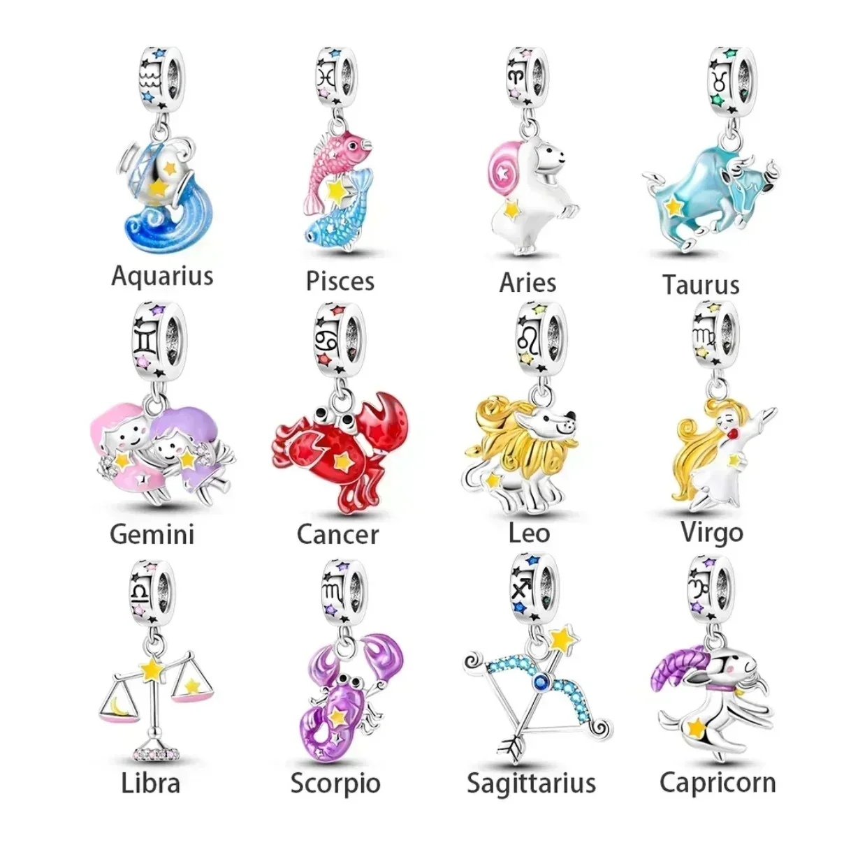 Charm Signo Zodiacal Colgante 