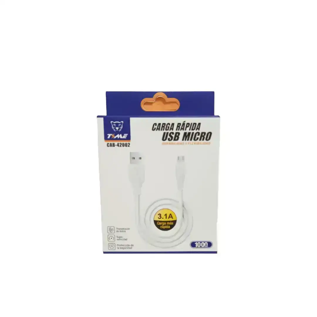CABLE MICRO USB 3.1A TIME