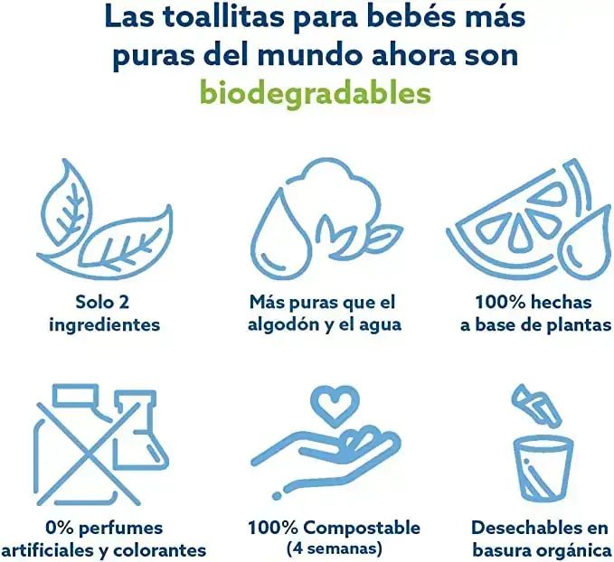 WaterWipes, Toallitas Húmedas para Bebé, 240 Toallitas, Color Blanco 3