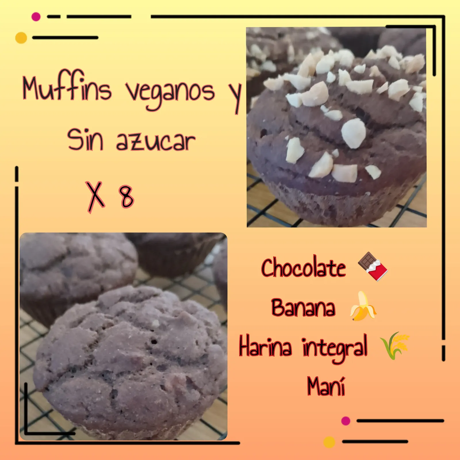 Muffins veganos x 8
