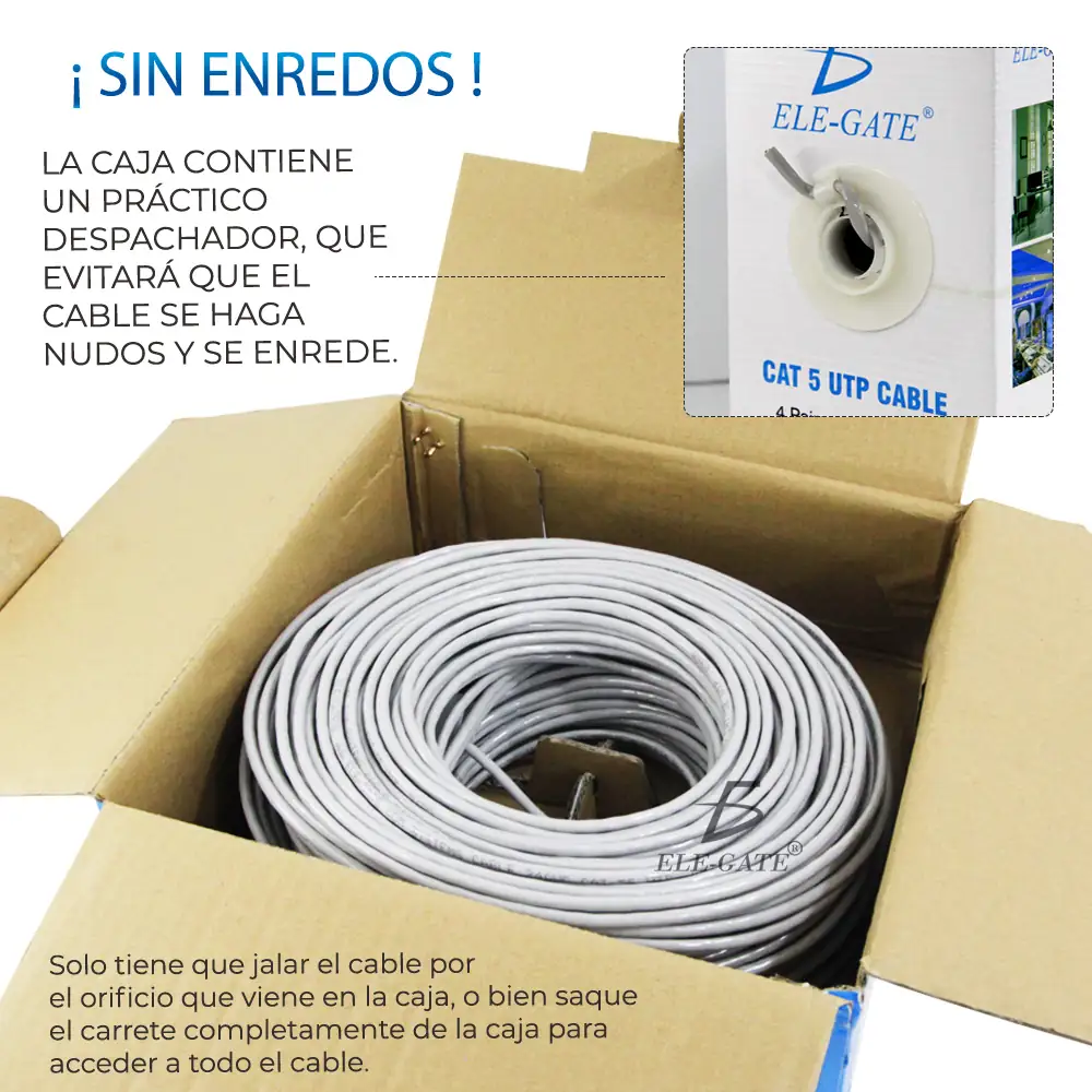 Bobina Cable Red Utp Cat 5e Rj45 4