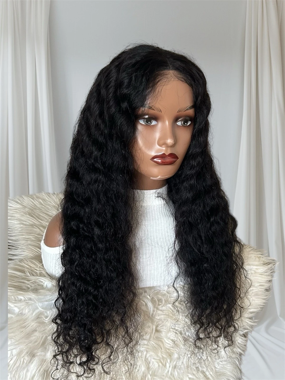 Peluca cabello humano kinky de 26 pulgadas, frontla lace  5x5 glueless  2