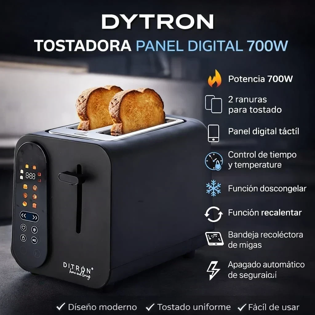 TOSTADORA DITRON PANEL DIGITAL 700W 