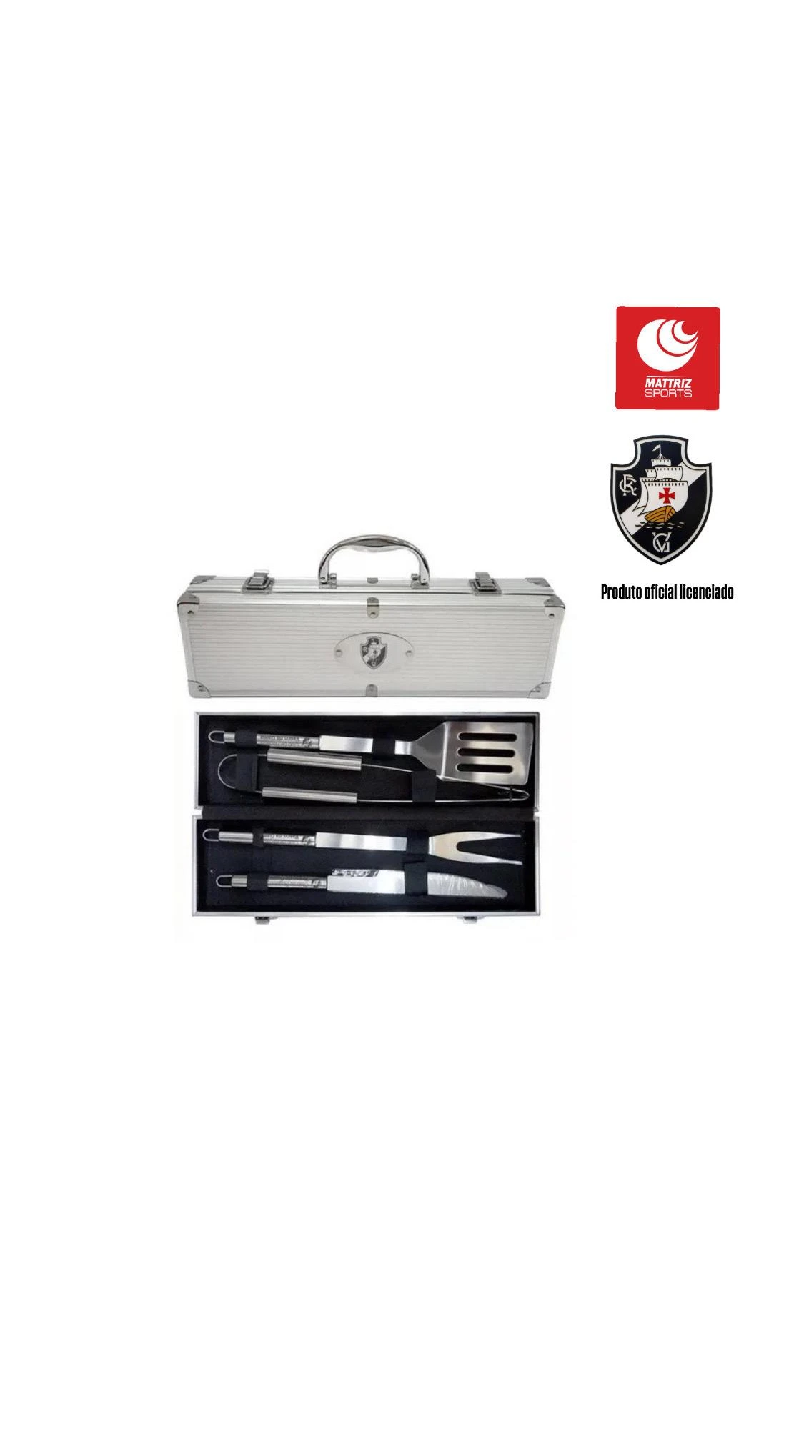 KIT DE CHURRASCO VASCO EM INOX