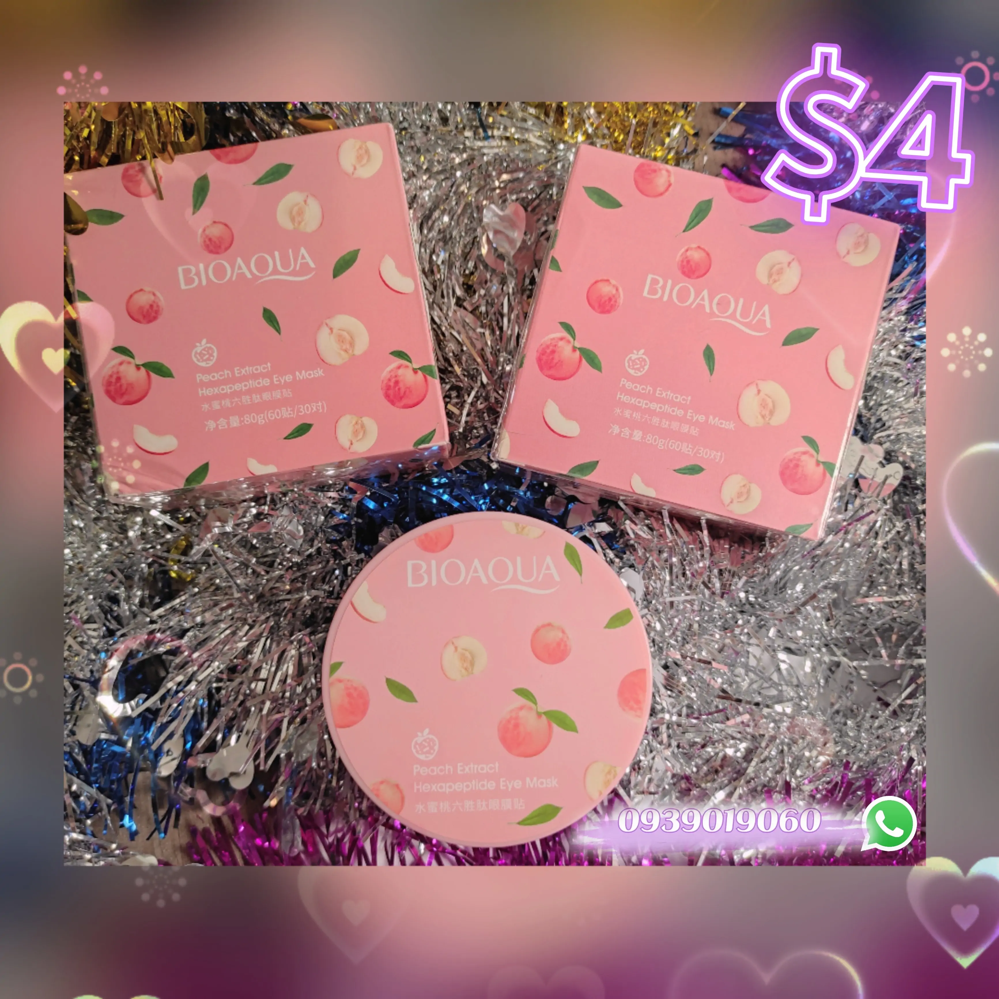 Parches para los ojos de durazno🍑
