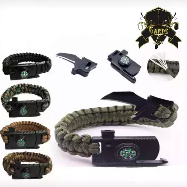 Pulsera de supervivencia con navaja.  4