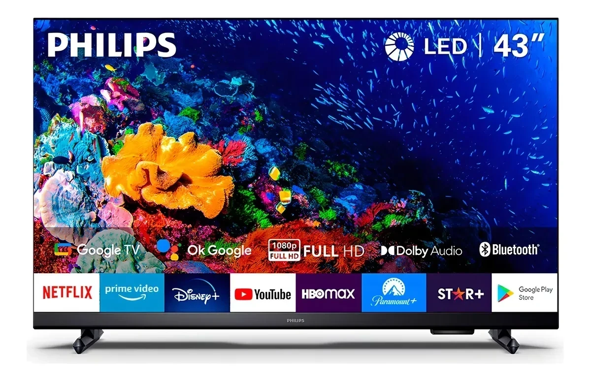 SMART TV PHILIPS 43" C/GOOGLE TV 