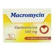 MACROMYCIN 500 MG CJA X 10 TAB CLARITROMICINA LABQUIFAR