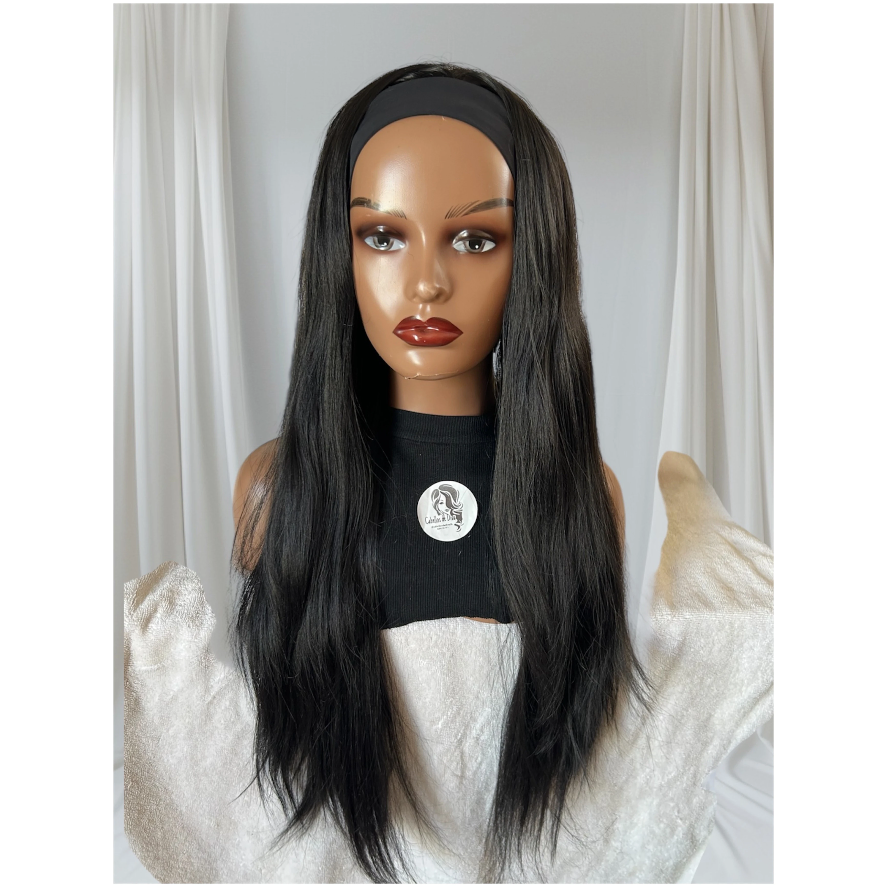 Peluca Semi con diadema 28”  2