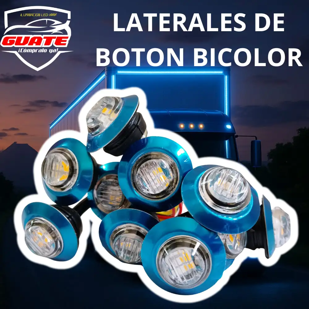 LATERALES LED TIPO BOTÓN BICOLOR 