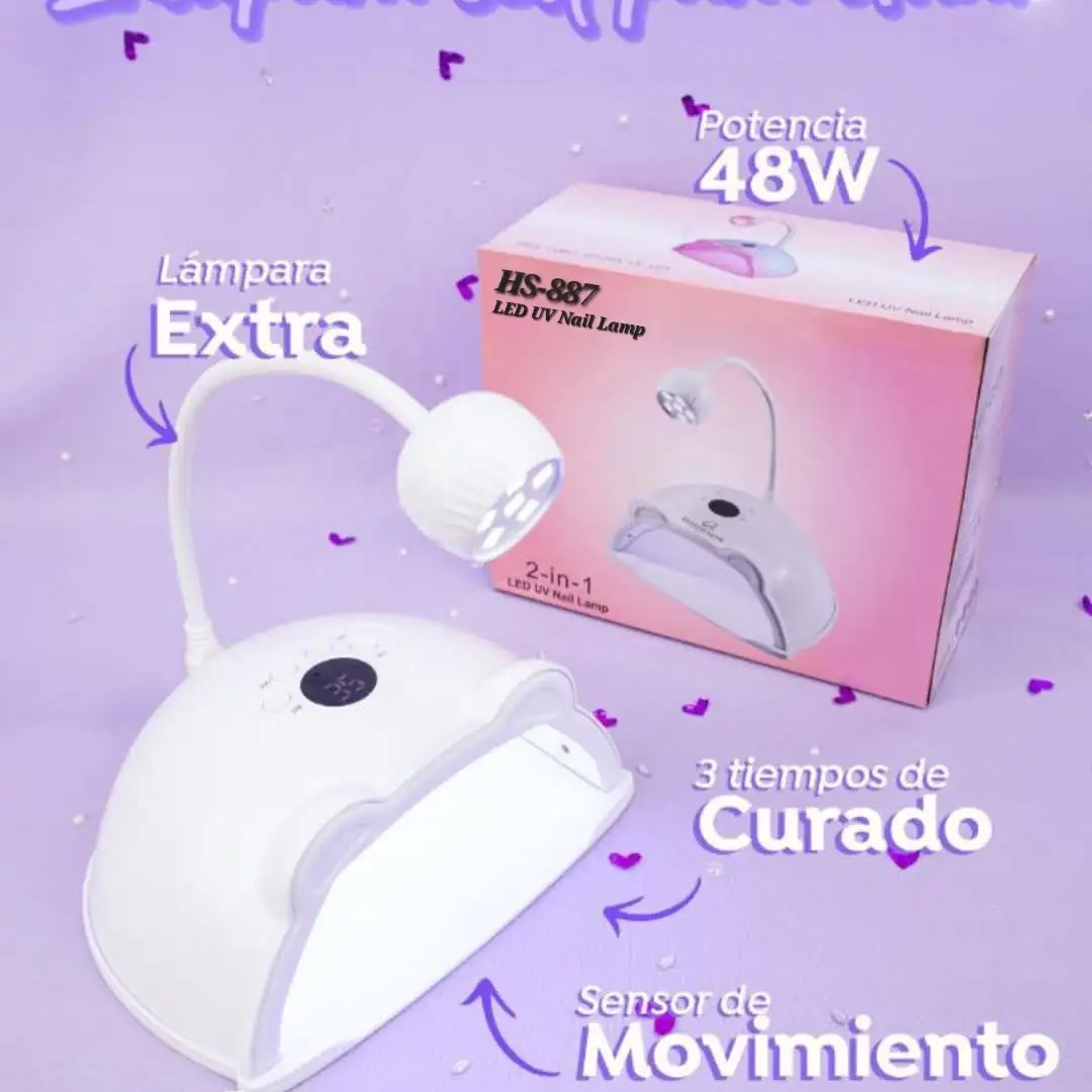 LÁMPARA DE UÑAS UV 2 EN 1 HS-887 2