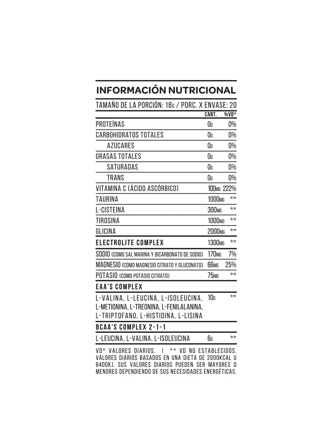 EAA’S esencial amino x 360gr 2