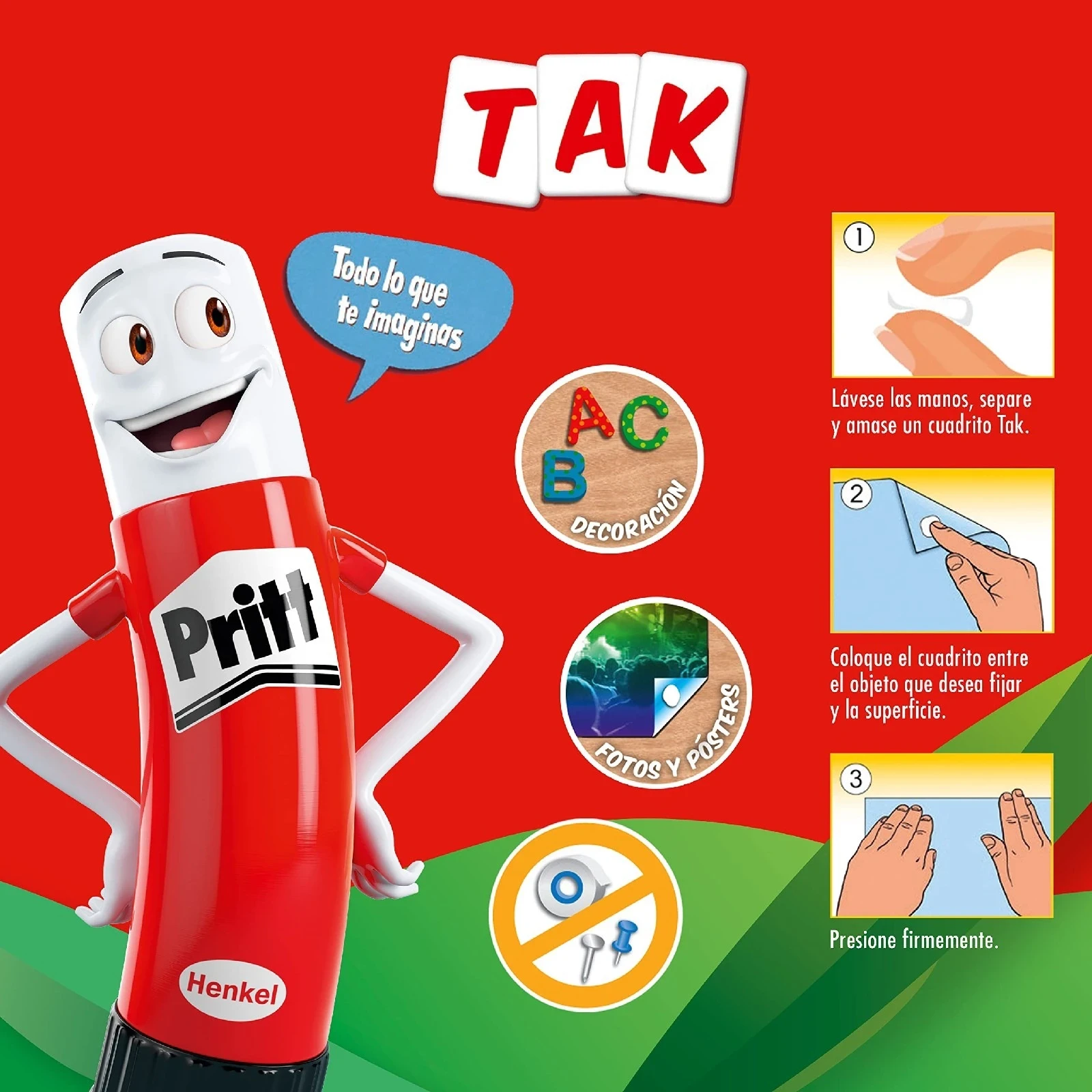 Pritt tak cuadritos 35g 2