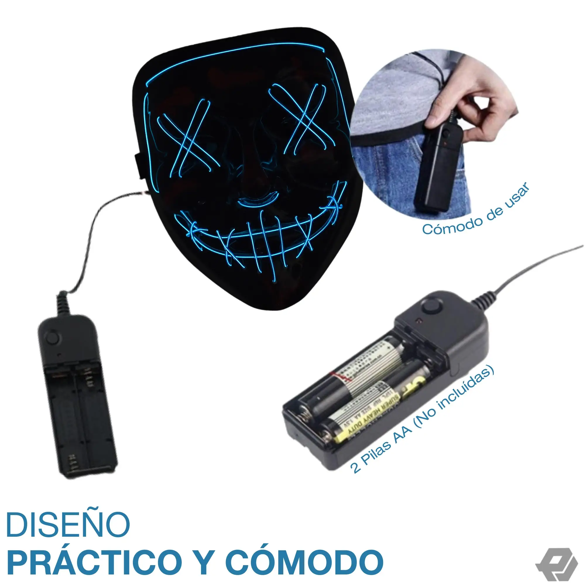 Máscara Halloween La Purga (The Purge) Luz LED  3