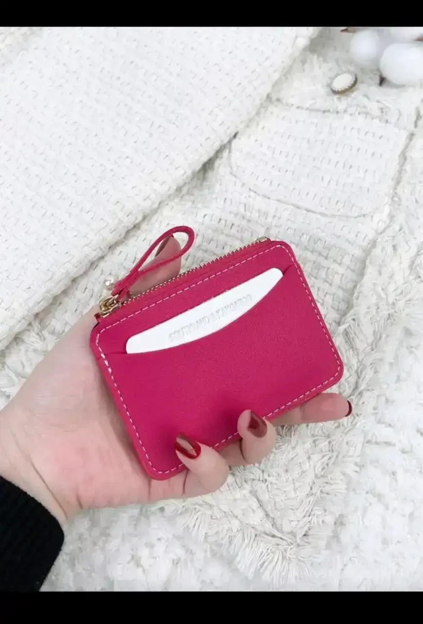 Monedero Tarjetero Southland Ultra-Slim– Diseño Minimalista en Poliuretano con Cierre Dorado.