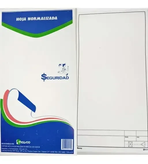 Block normalizado formato A4 cartulina 2