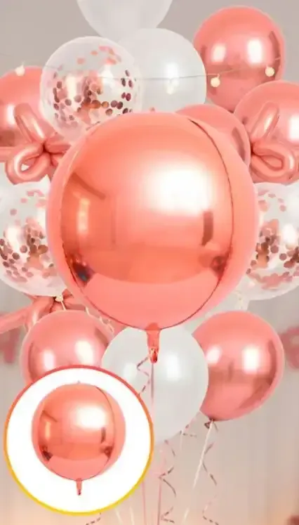 Globo metalizado bola/esfera 4D 10 pulgadas 