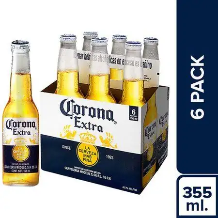 Cerveza Corona Extra Pack 6 botellas x 355 ml