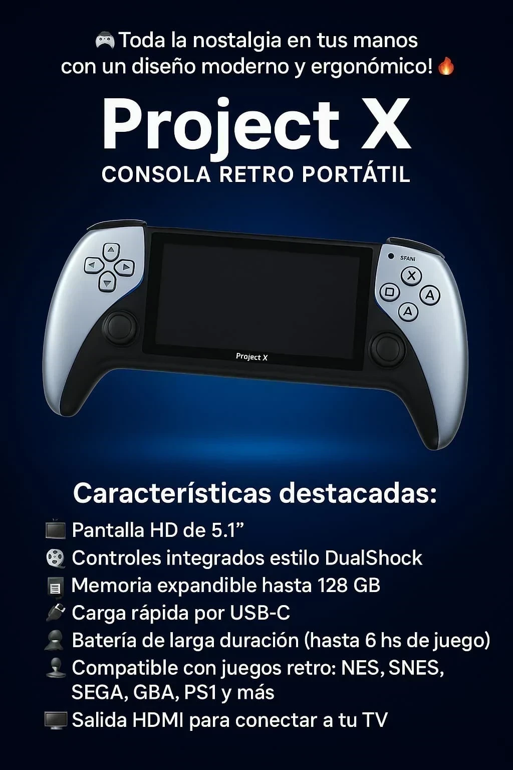 Project X - Consola Retro Portátil