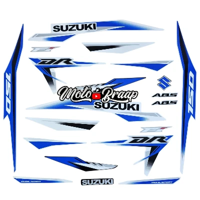 DR 150 Calcomanias 2024 Azul blanco Negro