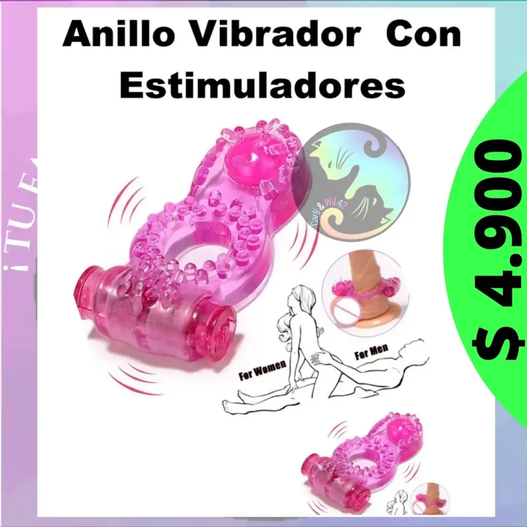 Anillo peneal vibrador doble