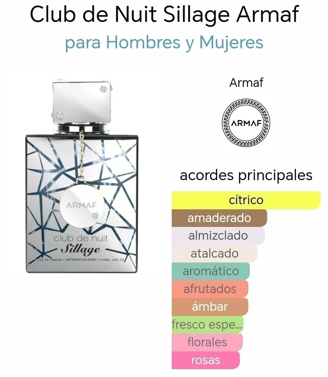 Club de Nuit Sillage Armaf para Hombres y Mujeres 2