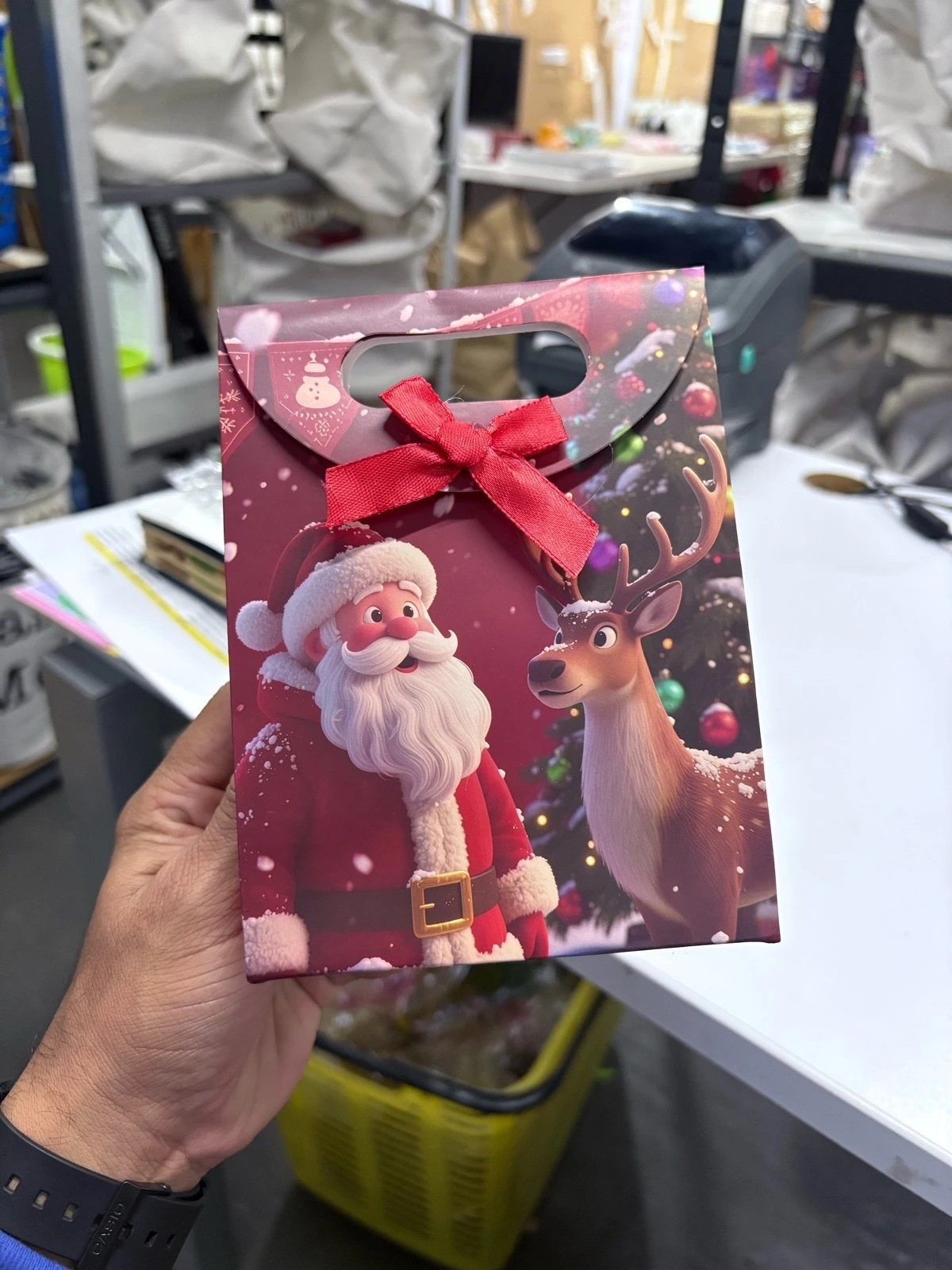 Doce Mini bolsa bavideña con cierre y moño  4