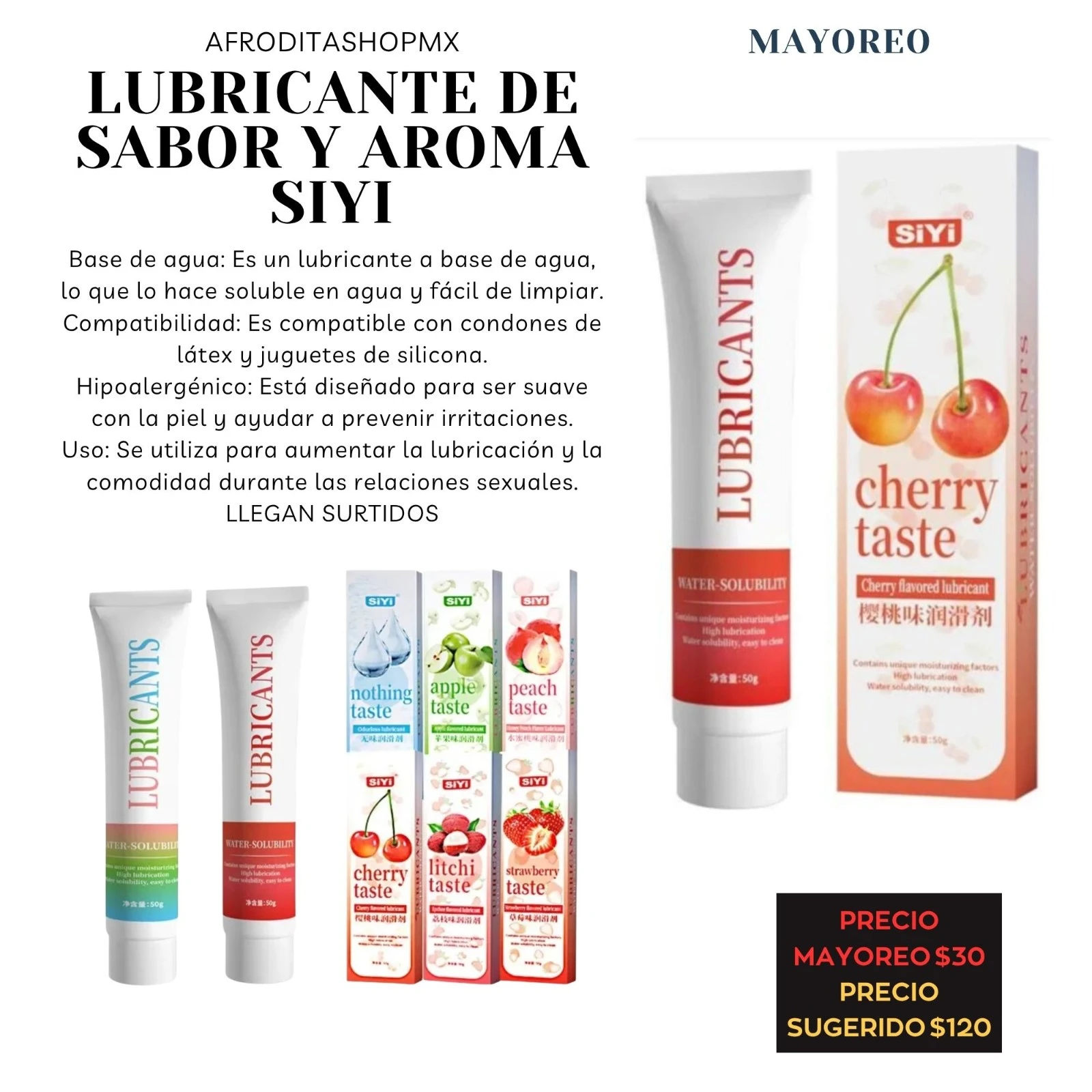 LUBRICANTE DE SABOR Y AROMA SIYI