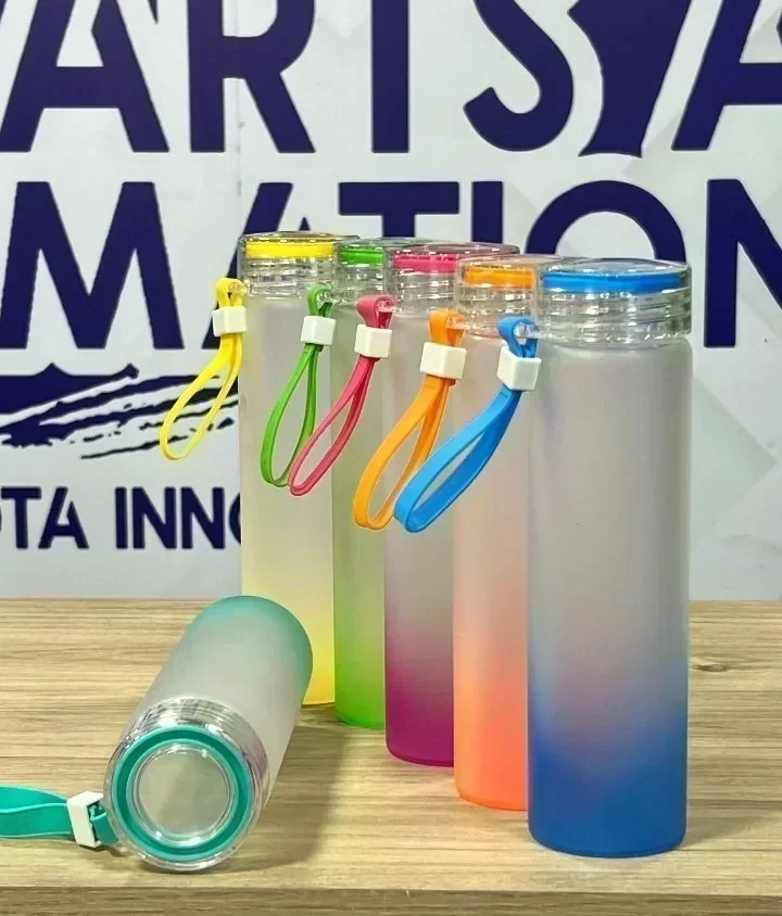 Caramañola De Vidrio Fondo Color 500 Ml